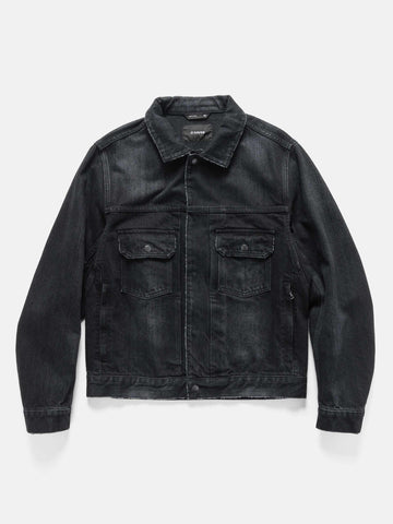HAVEN Station Jacket - Suvin Cotton Denim Washed Black, Trucker Jackets