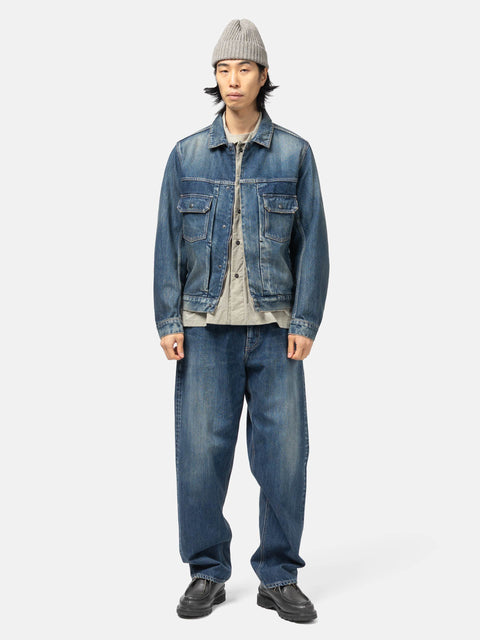 HAVEN Station Jacket - Suvin Cotton Denim Washed Indigo, Trucker Jackets