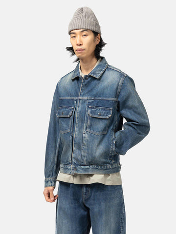 HAVEN Station Jacket - Suvin Cotton Denim Washed Indigo, Denim Jackets