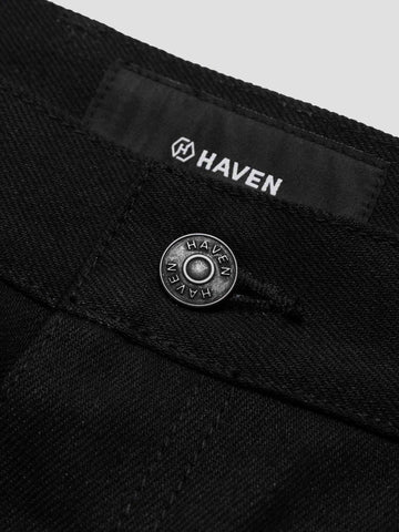 HAVEN Station Pant - Suvin Cotton Denim Black, Jeans