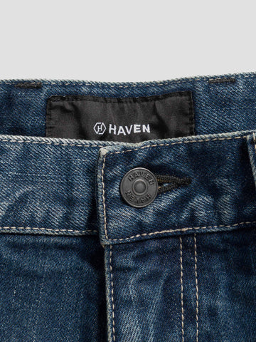 HAVEN Station Pant - Suvin Cotton Denim Washed Indigo, Jeans