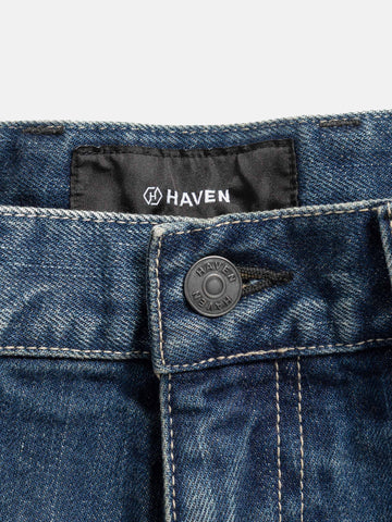HAVEN Station Pant - Suvin Cotton Denim Washed Indigo, Jeans