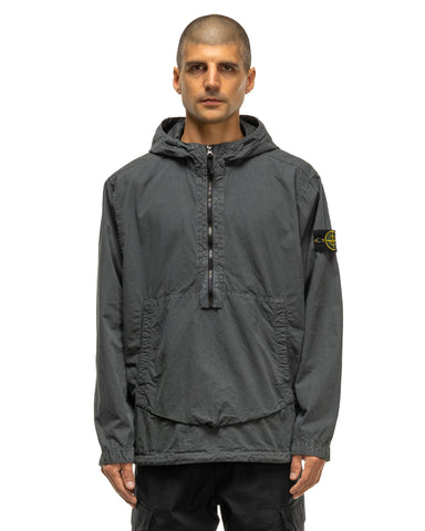 Stone Island Brushed Cotton Canvas Old Effect Anorak LEAD GREY, Shirts