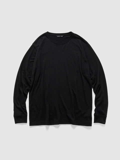 HAVEN Stratus Longsleeve - Superfine Wool Jersey Black, T-Shirts