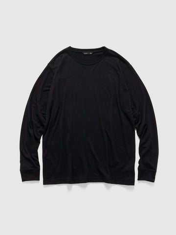 HAVEN Stratus Longsleeve - Superfine Wool Jersey Black, T-Shirts