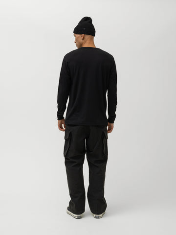 HAVEN Stratus Longsleeve - Superfine Wool Jersey Black, T-Shirts