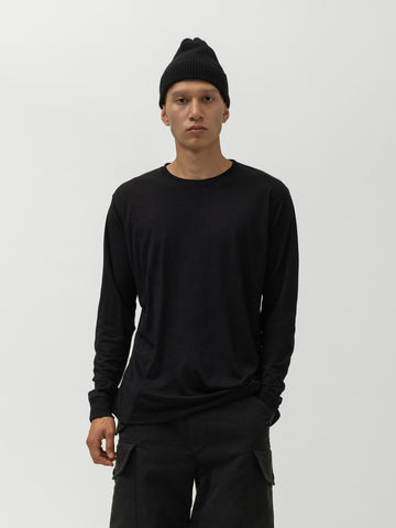 HAVEN Stratus Longsleeve - Superfine Wool Jersey Black, T-Shirts