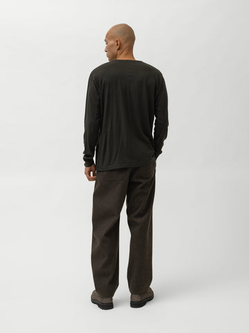 HAVEN Stratus Longsleeve - Superfine Wool Jersey Peat, T-Shirts