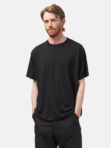 HAVEN Stratus T-Shirt - Superfine Wool Jersey - Black, T-Shirts