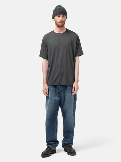 HAVEN Stratus T-Shirt - Superfine Wool Jersey - Graphite, T-Shirts
