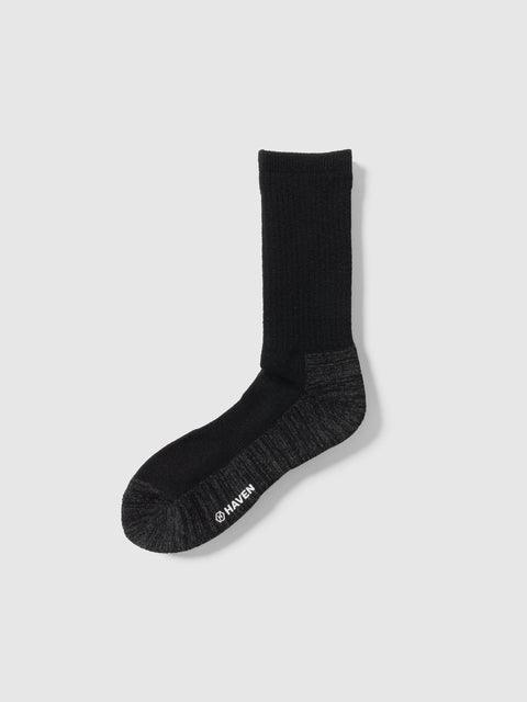HAVEN Loom Socks - Wool Cashmere Black, Socks