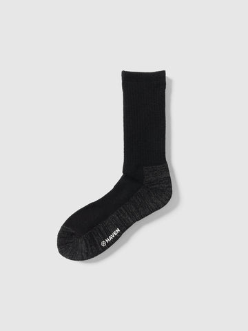 HAVEN Loom Socks - Wool Cashmere Black, Socks