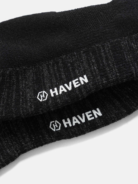 HAVEN Loom Socks - Wool Cashmere Black, Socks