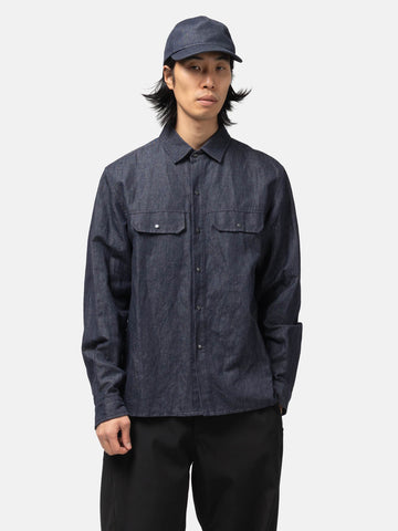 HAVEN Travail Shirt - Cotton Linen Denim Indigo, Shirts