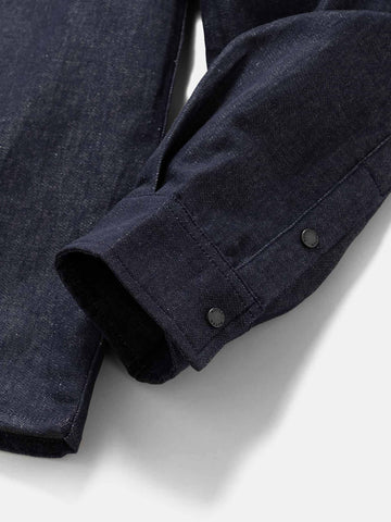 HAVEN Travail Shirt - Cotton Linen Denim Indigo, Shirts
