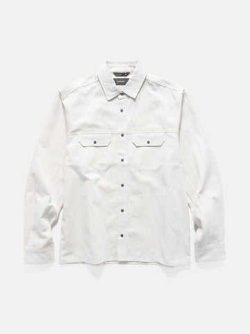 HAVEN Travail Shirt - Cotton Linen Denim Ivory, Shirts