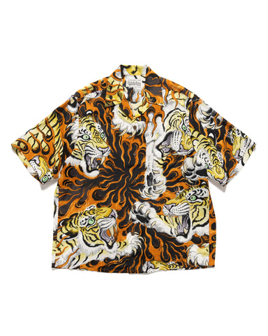 WACKO MARIA Tim Lehi / S/S Hawaiian Shirt ( Type-1 ) Brown, Shirts