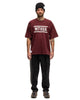 WTAPS QB / SS RACO. Brackets T-Shirt BURGUNDY, T-Shirts