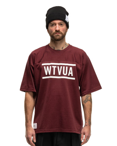 WTAPS QB / SS RACO. Brackets T-Shirt BURGUNDY, T-Shirts