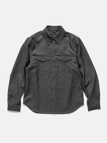 HAVEN Wayward Shirt - Wool Denim Charcoal, Shirts