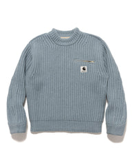 sacai Carhartt WIP Knit Pullover Detroit Light Blue, Sweaters