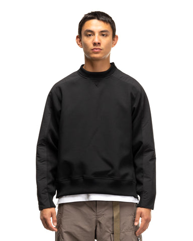 sacai Technical Jersey Pullover Black, Sweaters