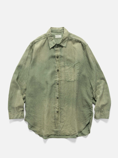HERILL U.S.N Linen Shirt Olive Drab, Shirts