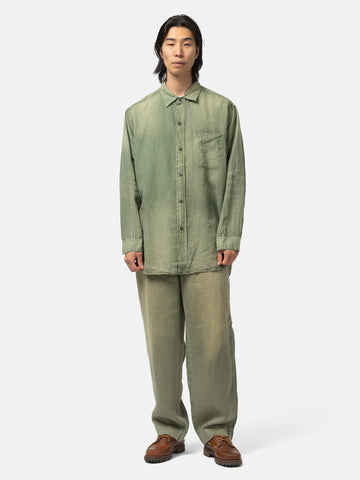 HERILL U.S.N Linen Shirt Olive Drab, Shirts