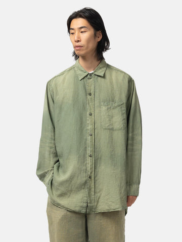 HERILL U.S.N Linen Shirt Olive Drab, Shirts