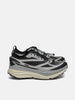 side view of the HOKA Stinson One7 Stellar Grey / Eggshell