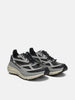 three quarter view of the HOKA Stinson One7 Stellar Grey / Eggshell