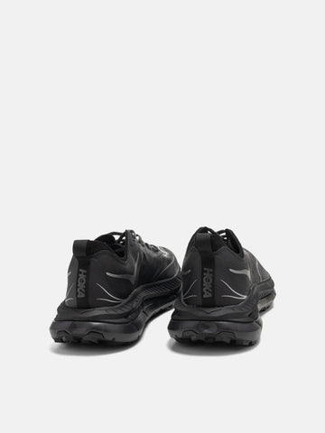 rear view of the HOKA U Mafate Speed 4 Lite Black / Outer Orbit