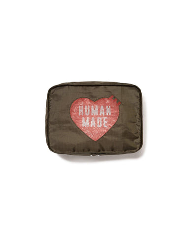 Human Made Gusset Case Medium Olive Drab, Accessories