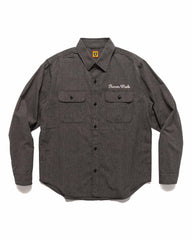 Human Made Salt & Pepper Work Shirt Charcoal, Shirts