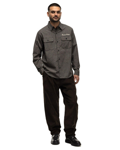 Human Made Salt & Pepper Work Shirt Charcoal, Shirts