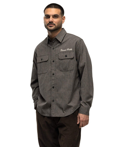 Human Made Salt & Pepper Work Shirt Charcoal, Shirts