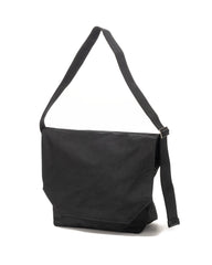 Flap Shoulder Big Shoulder Bag Black - HAVEN