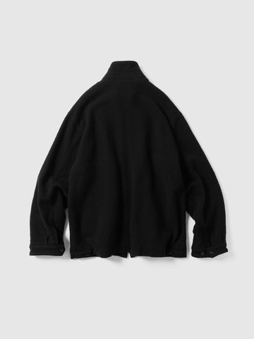HERILL for HAVEN Rigidwool Zip-up Jacket Black, Jackets