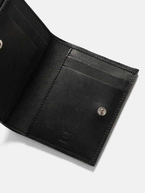 hobo Bifold Wallet Horse Leather Black, Wallets