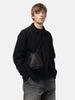 hobo Drawstring Pouch Deer Leather Black, Pouches