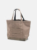 hobo Tote Bag Polyester Oxford Cordura with Suede Taupe, Tote Bags