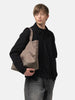 hobo Tote Bag Polyester Oxford Cordura with Suede Taupe, Tote Bags