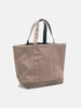 hobo Tote Bag Polyester Oxford Cordura with Suede Taupe, Tote Bags