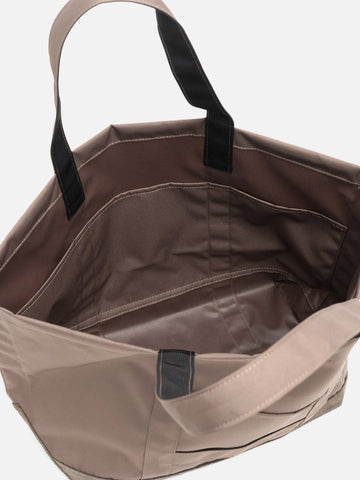 hobo Tote Bag Polyester Oxford Cordura with Suede Taupe, Tote Bags