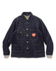 Human Made Denim Coverall Jacket Past Rigid Indigo, Outerwear