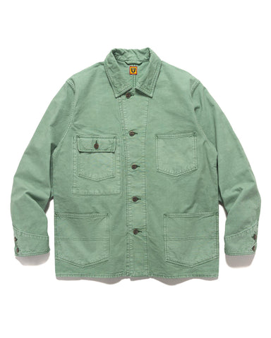 Garment Dyed Coverall Jacket Green - HAVEN