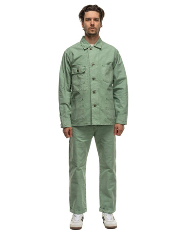 Garment Dyed Coverall Jacket Green - HAVEN