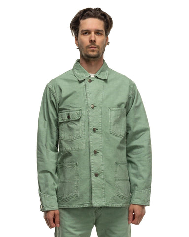 Garment Dyed Coverall Jacket Green - HAVEN