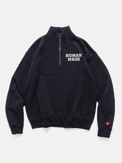 Human Made Half-Zip Sweatshirt Navy, Sweatshirts