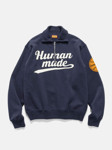 Human Made Half-Zip Sweatshirt Navy, Sweatshirts